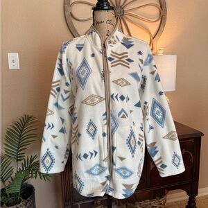 Susan Graver Western Aztec Patterned Fleece Jacket